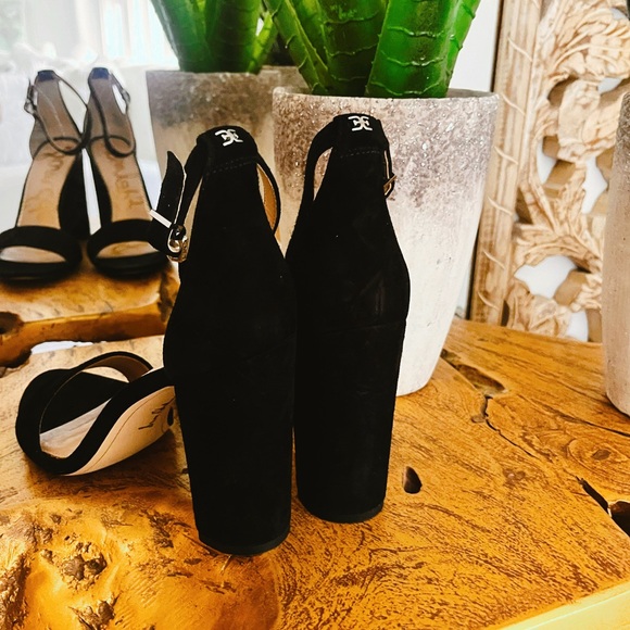 SAM EDELMAN BLACK YARO SUEDE SANDALS 👡 - Picture 5 of 15